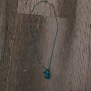 Blue unicorn neclace